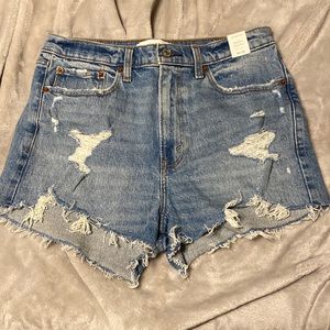 NWT A&F Hi Rise Mom Shorts